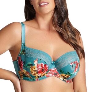 Sculptresse by Panache Chi Chi Balconnet Bra in Turquoise Floral